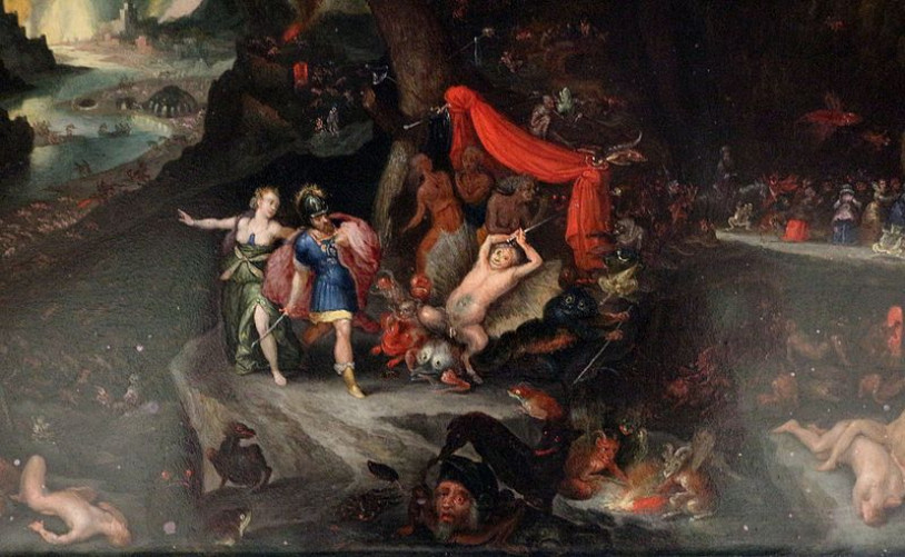 Jan Brueghel il giovane, Enea e la Sibilla negli inferi, 1630 circa, dettaglio. Metropolitan Museum of Art, New York